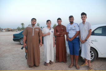Young men who fought to save Dholoyia from ISIS.