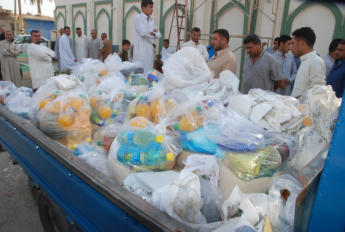 Supplies for "Zakat al Fetar", which is donating to the poor during Ramadan.